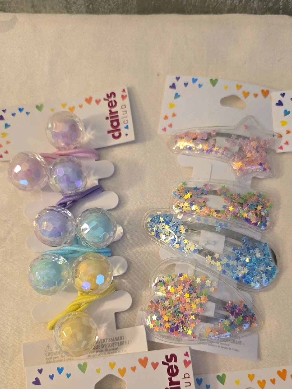9 Claire's Pastel Hair Clip Bundle, Many Different Designs All New